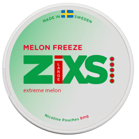 ZiXS Melon Freeze – Large Format Nicotine Pouches – Snuskompagniet.com