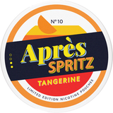 Après No.10 Tangerine Spritz nicotine pouches front view limited edition citrus flavour
