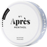 Après No.1 Menthol Extra Strong nicotine pouches can angled view