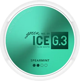 G.3 No04 Green Ice Slim White spearmint and peppermint snus can