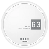 G.3 Super Slim White Portion Strong snus can