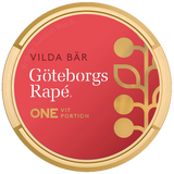 Göteborgs Rapé ONE Vilda Bär Vit Portion snus can – strong white pouch with red berry, grapefruit & tobacco flavour