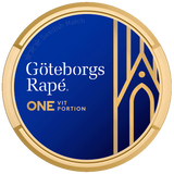 Göteborgs Rapé ONE Vit Portion snus can – strong white portion with juniper berry, lavender & tobacco flavour