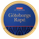 Can of Göteborgs Rapé White Portion Strong – 24 strong white portions, juniper & lavender flavoured snus
