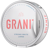 Can of Granit Strong White Portion Large snus – 22 pouches, strong white portion snus