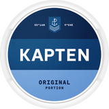 Can of Kapten Original Portion snus – 20 moist portions, traditional tobacco with bergamot flavour