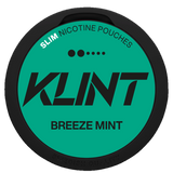 KLINT Breeze Mint Slim nicotine pouches with refreshing mint flavour