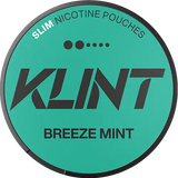 KLINT Breeze Mint Slim nicotine pouches with refreshing mint flavour in slim format