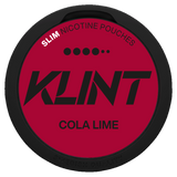 KLINT Cola Lime Slim Extra Strong nicotine pouches with cola and lime flavour