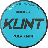 KLINT Polar Mint Slim Strong nicotine pouches with cooling mint flavour in slim format