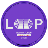 LOOP Licorice Fusion Strong nicotine pouches – licorice & raspberry flavour, slim white format