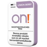 on! Lemon Berry 3 mg mini nicotine pouches – lemon and wild berry flavour, tobacco‑free, 3 mg nicotine