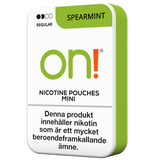 on! Spearmint 3 mg mini nicotine pouches – tobacco‑free, spearmint flavour, 3 mg nicotine