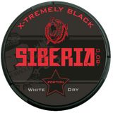 Siberia Black White Dry Portion snus can 16 g – extra-strong white-dry tobacco snus