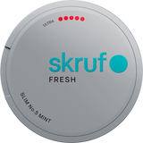 Skruf No. 05 Slim Fresh Ultra Strong white portion snus with slim format and fresh spearmint flavour