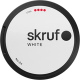 Skruf No. 24 Xtra Stark White Portion snus with extra strong tobacco flavour and white portion format