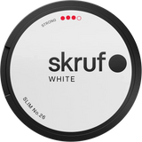 Skruf No. 26 Slim Stark White Portion snus with strong tobacco flavour and slim white portion format