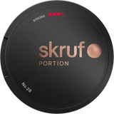 Skruf No. 28 Stark Portion snus with strong tobacco flavour and original portion format