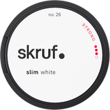 Skruf No.26 Slim Stark slim white portion snus with strong tobacco flavour