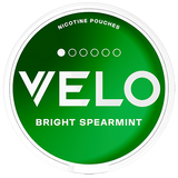 VELO Bright Spearmint Mini nicotine pouches – spearmint menthol flavour, 4 mg nicotine, tobacco‑free mini format