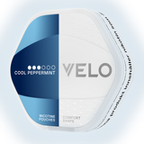 VELO Shift Cool Peppermint slim all‑white nicotine pouches peppermint menthol flavour 11.4 mg/g