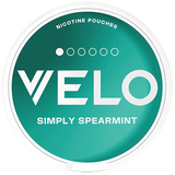 VELO Simply Spearmint Mini nicotine pouches – spearmint flavour, tobacco‑free, 4 mg nicotine per portion