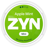 ZYN Apple Mint Mini S2 tobacco‑free nicotine pouches can with green apple peppermint spearmint flavour
