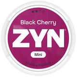 ZYN Black Cherry Mini S2 tobacco‑free nicotine pouches can with black cherry forest berry and vanilla flavour