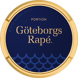 Can of Göteborgs Rapé Original Large Portion snus – 24 moist portions, light tobacco with juniper and lavender flavour