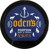 Odens Lakrits Portion snus can – 20 original portions with tobacco and licorice flavour