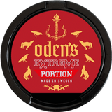 Oden’s Kola Extreme Portion snus can — 20 moist portions, extra‑strong cola‑flavoured tobacco snus, 22 mg/g nicotine