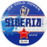 Siberia Blue Slim snus can with slim white portions